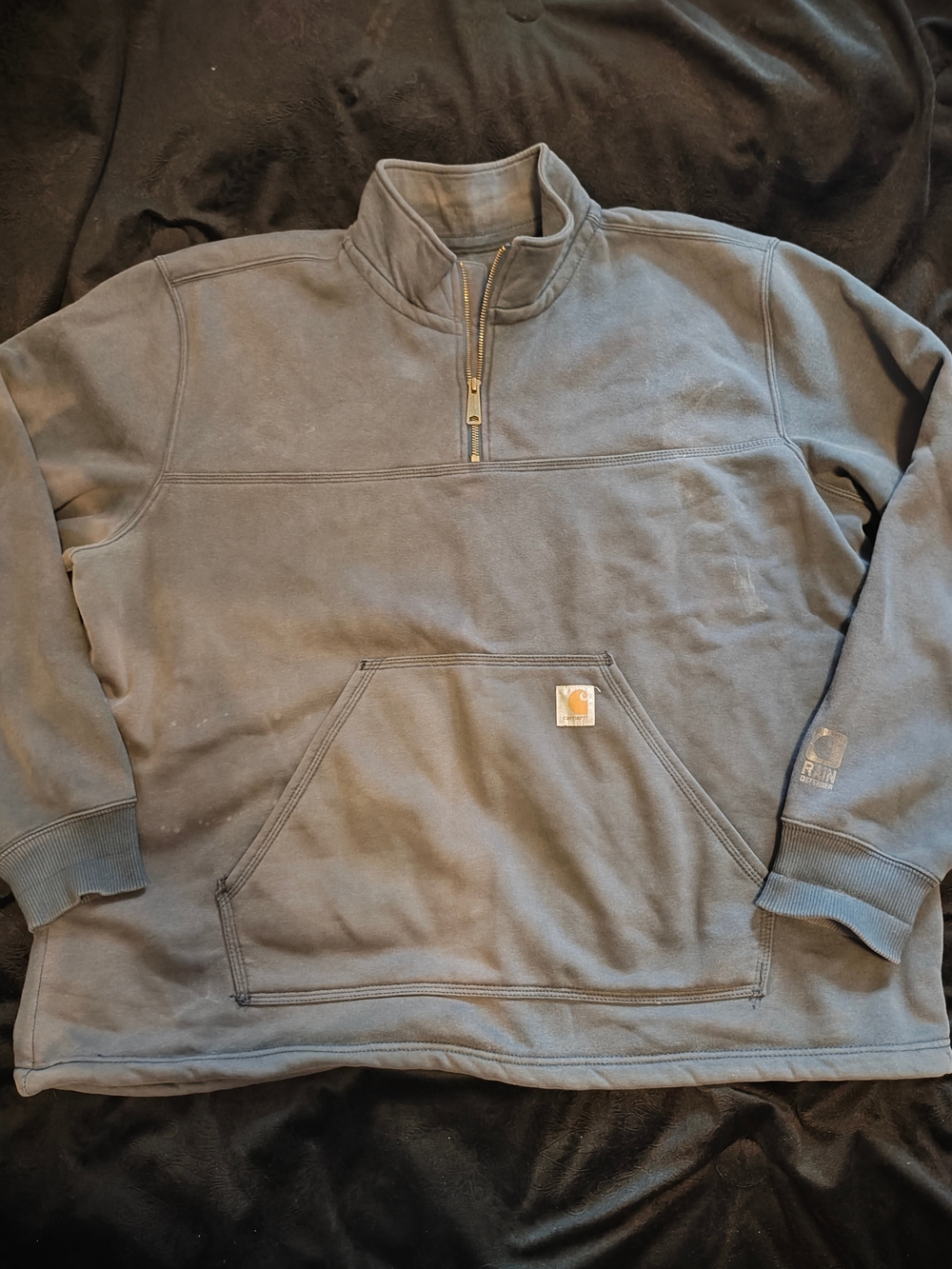 Carhartt Men's Slate Gray Half-Zip Work Pullover